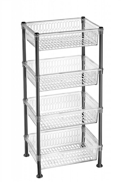 Genel Markalar Plastik Şeffaf Nostalji 4'lü Sebzelik 4 Katlı