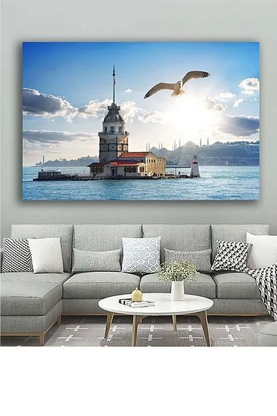 PrintiesPlus Pictură pe pânză peisaj Turnul Fecioarei Istanbul