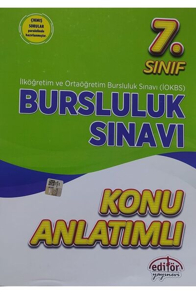 Editör Yayınevi EDİTÖR YAYINLARI 7.SINIF BURSLULUK SINAVI KONU ANLATIMLI