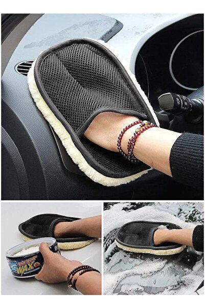 CarAda Hassas Oto Yıkama Ve Temizlik Eldiveni, Piyano Black Bölgeler Için Özel Doku