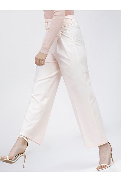 Tokyo Talkies By Styli High Rise Pleated Parallel Wide Leg Trouser