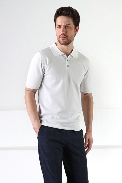 Ferraro Tricou pentru bărbați, cu guler polo, cu nasturi, din viscoză