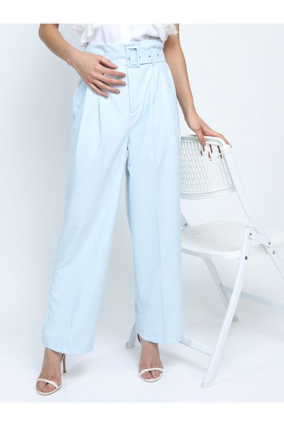 Tokyo Talkies By Styli Straight Fit Pleated Trouser with Belt