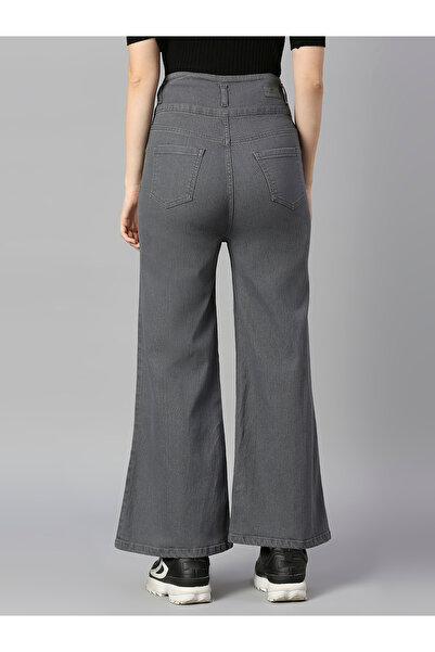 High Star By Styli High Rise Light Wash Wide Leg Jeans