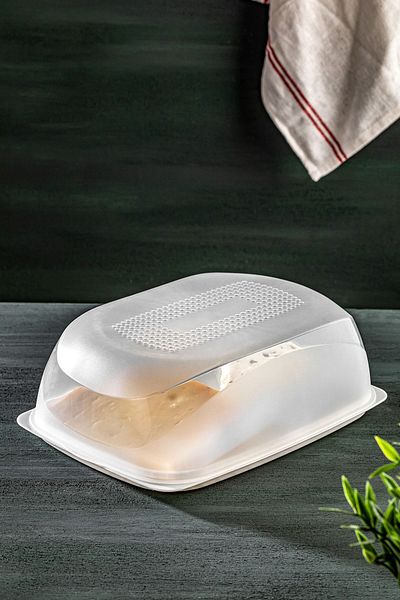 Vienev Serving Serving Plate with Lid - Bread and Catering Plate White