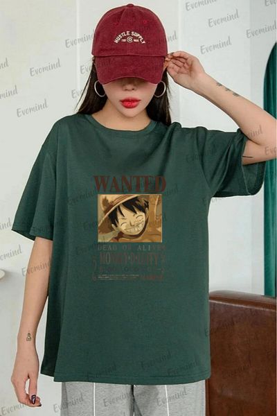 Evomind 1 μπλουζάκι για αγορές 5 και άνω στο καλάθι - Unisex Wanted Printed Oversize T-shirt