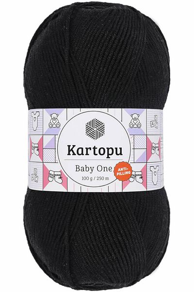 Kartopu Baby One 100% Anti-pilling Baby Wool Μαύρο K940