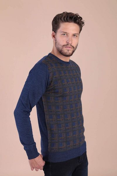 Ferraro Ανδρικό πουλόβερ Saks Crew Neck Superfine Wool