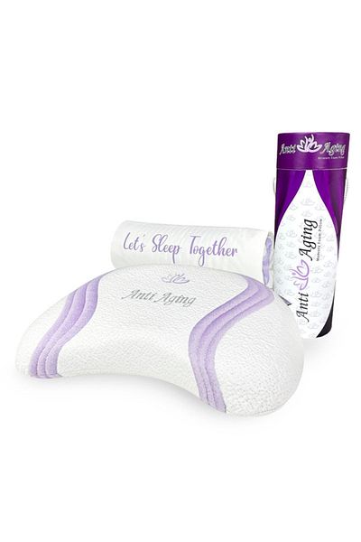 VİSCOTEX Anti-Wrinkle Beauty Pillow, Anti-Aging Neck Support Visco Pillow, 68X35X7 cm 2 cm Pad