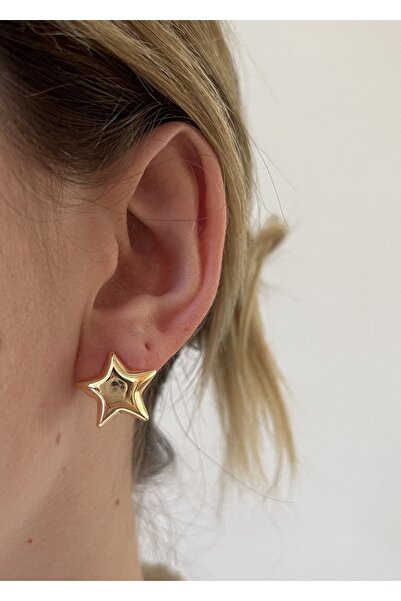 K7 Medium Vintage Star Women's Earrings | Steel Minimal Jewelry | Women's New Season Trend