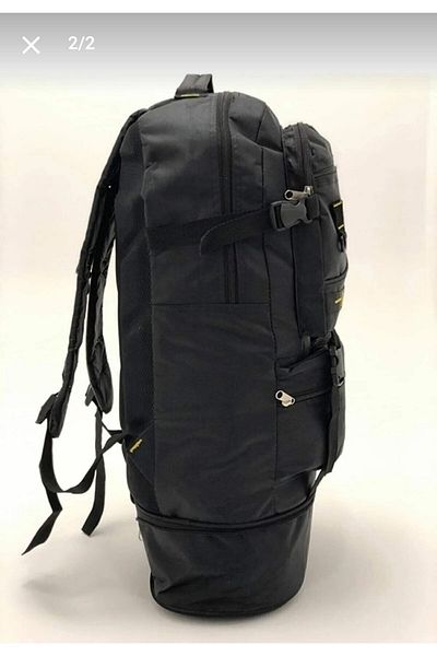 Wander Mountaineer Black Backpack Bellows Soldier Bag