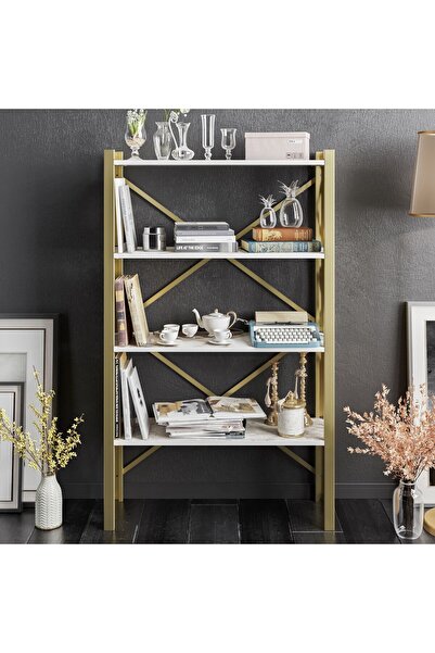Decorotika MERKEL KİTAPLIK GOLD