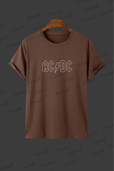 Evomind Ac&DC Back σε μπλουζάκι μεγάλου μεγέθους σε μαύρο χρώμα