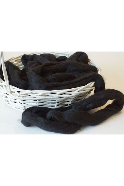 Hobi Keçe Hobby Wool Black Giant Wool 500 Gr