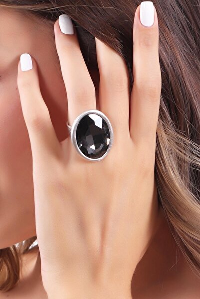 LABALABA Kadın Antik Gümüş Kaplama  Taşlı Hürrem Yüzük