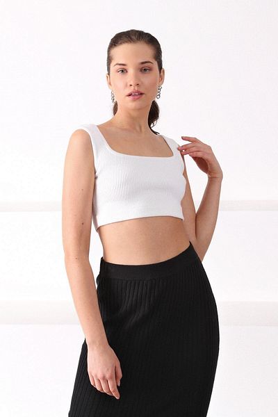 Ferraro Women's Ecru Strap Knitwear Bustier