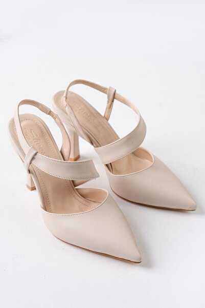 ZİESCE Beige Heeled Stiltto Shoes
