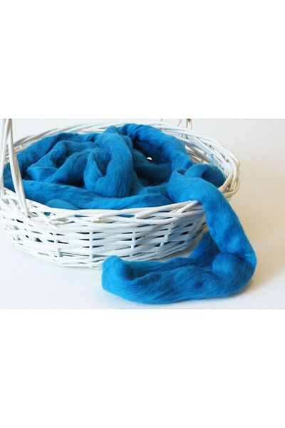 Hobi Keçe Hobby Wool Bead Blue Giant Wool 500 Gr