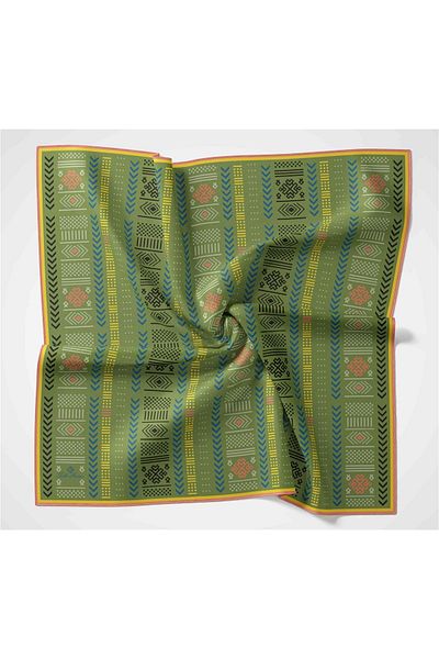 Silk Home Μαλακό βαμβακερό μαντήλι με μετρικό σχέδιο