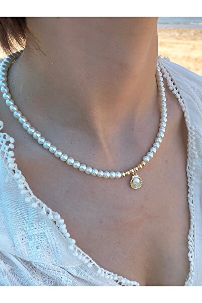 takıtarzım لؤلؤة البحر شل قلادة