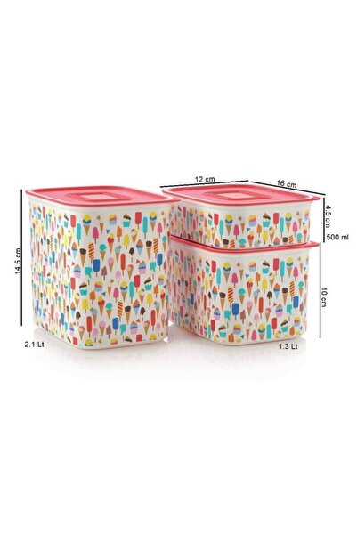 Tupperware Su Set 3'lü Su Dondurma Saklama Kabı Hsgl
