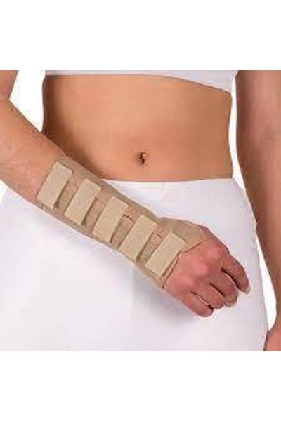 Orthocare 4515 جبيرة معصم اليد اليسرى الطبية لتقويم العظام، جبيرة معصم اليد الثابتة من نفق الرسغ