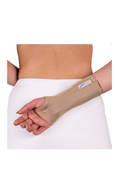 Orthocare 4515 جبيرة معصم اليد اليسرى الطبية لتقويم العظام، جبيرة معصم اليد الثابتة من نفق الرسغ