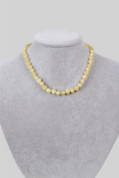 Saff Doğal Taş قلادة معتمدة من قطرة العنبر للأطفال201829