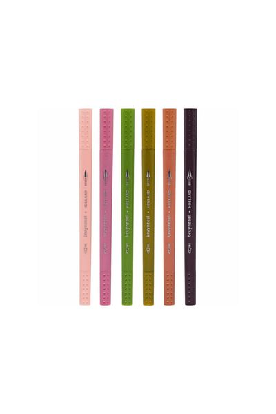 Bruynzeel Fineliner-Brush Marrakesh Set of 6 Double-Sided Pens 60325306