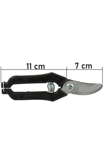 ZUBİZUBİ Göcen 10 Pieces Citrus Vineyard Pruning Shears Curved Tip 18 Cm Black
