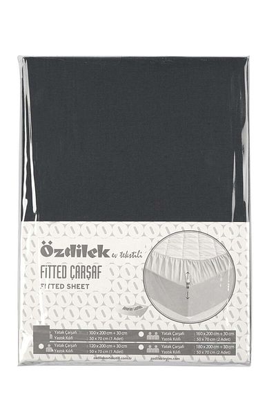 Özdilek Anthracite Double Elastic Sheet Set - 160X200