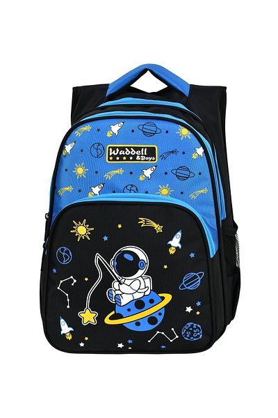 Karakutu Shop Geantă pentru școală primară astronaut cu temă spațială cu cutie de prânz