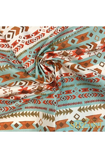 SUZANİ Bohem Etnik Desenli Dijital Baskılı Kumaş Kms-1084