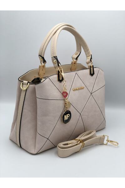 mıchael polo Geantă de mână și de umăr pentru femei - 3 compartimente crem