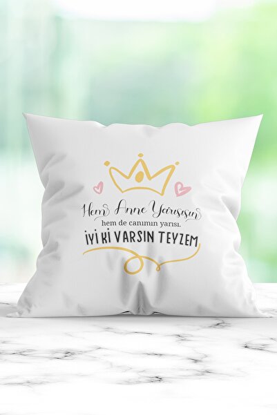 WixelArt Iyi Ki Varsın Teyzem Baskılı Yastık