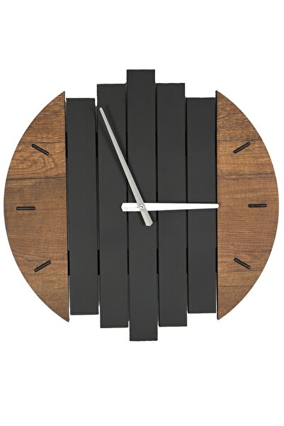 HobiMax ساعة حائط خشبية فاخرة ومزخرفة كبيرة الحجم