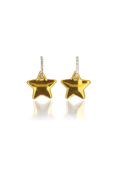 Leerybee Bright Yellow Color Antiallergic Star Earrings