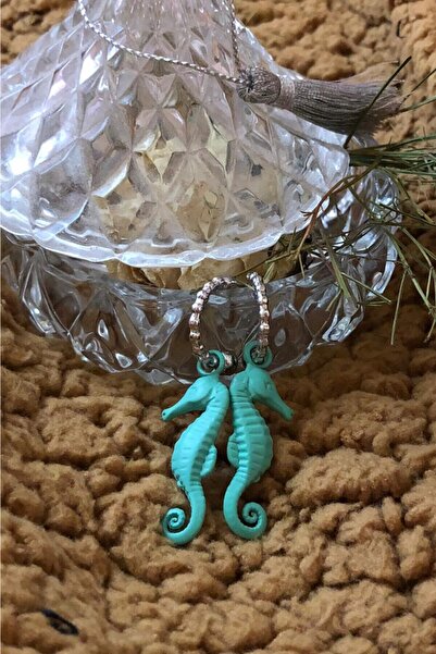 Leerybee Water Green Color Antiallergic Sea Horse Earrings