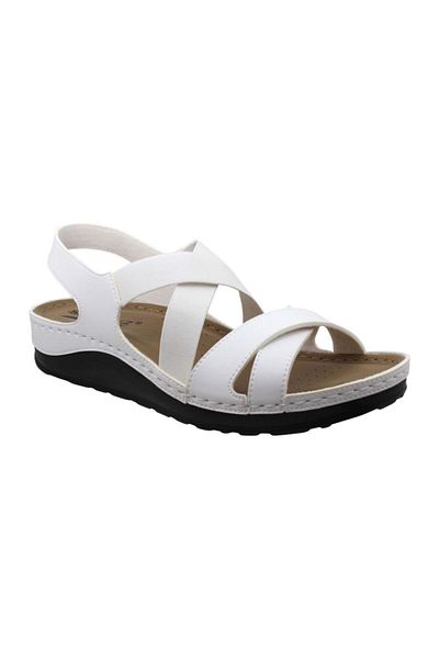 solariz White Soft Comfortable Comfortable Anatomic Sandals Slippers