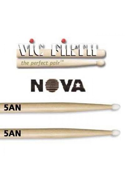 VIC FIRTH Vicfırth N5An - Nova 5A Nylon Type Baguette, Hickory, 16X0.565