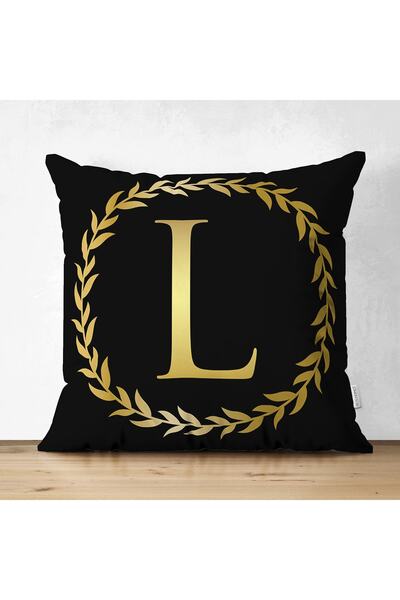 Realhomes غطاء وسادة من جلد الغزال الحديث بتصميم مخصص على شكل حرف L بإطار ذهب...