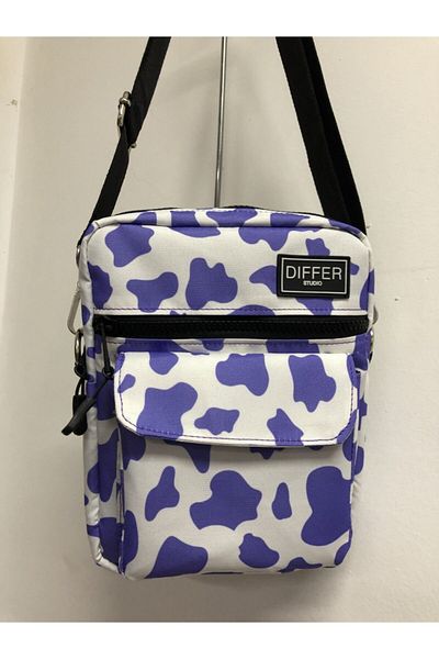 Differ Studio Lilac Cow Patterned Shoulder/Crossbody Bag