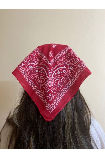 sema aksesuar Ethnic Pattern Red Bandana