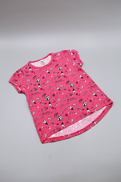 Beyaz Desenli Çocuk T-shirt Fm3006k