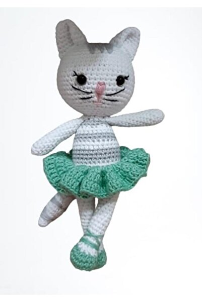Balerin Kedi Amigurumi Organik Oyuncak