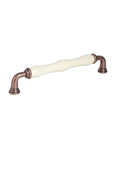 Porcellana Perla Porselen Kulp Dolap Çekmece Mobilya Mutfak Kulbu Safir160mm-krem-bakır-stk0606
