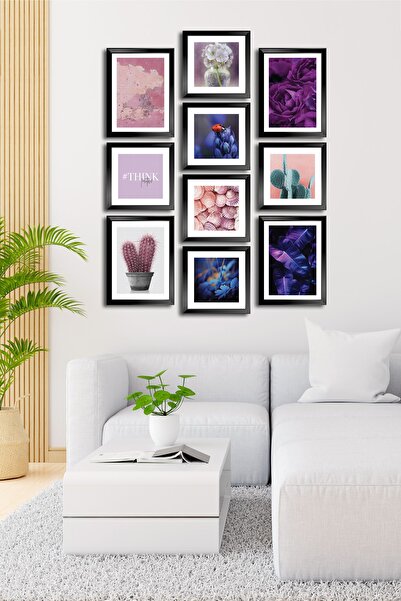 Cadran 10 Parçalı Çerçeve Görünümlü Mdf Tablo Seti Flm183