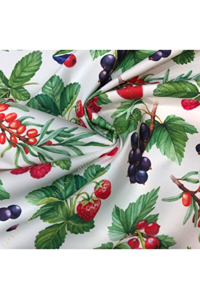 SUZANİ Yaz Meyveleri Desenli Dijital Baskılı Kumaş Kms-1267