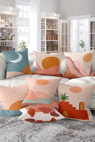 Realhomes Set de huse de pernă, 7 piese, cu două fețe - imprimat digital, min...