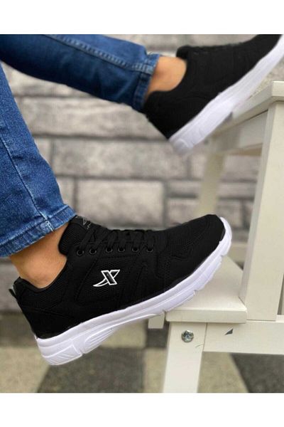 XStep Pantofi de vară cu șireturi alb-negru